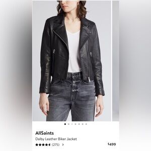 All Saints Dalby Leather Jacket